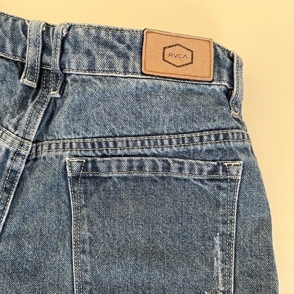 RVCA High Roller Denim Jean Cuffed Shorts Size 27 - Picture 4 of 5